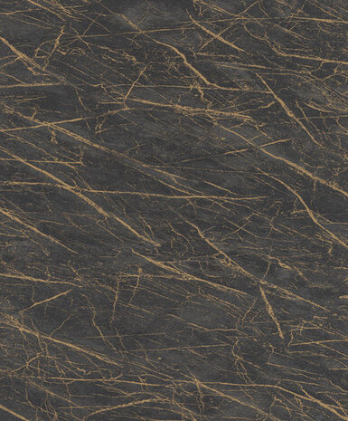 Rasch Factory IV 428964 - Marmer Zwart / Goud Behang