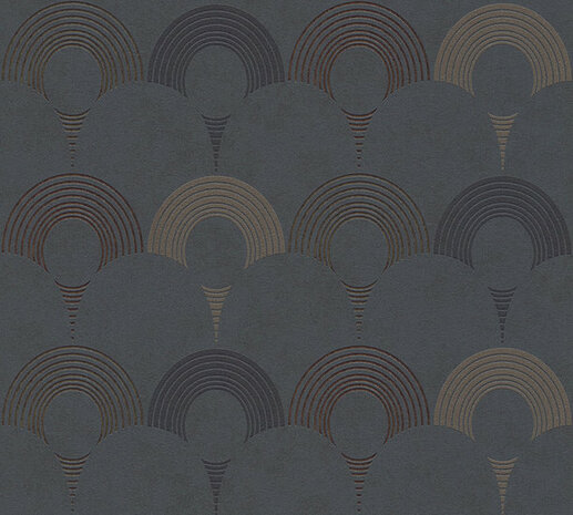 AS Creation Pop Style 37480-2 - 374802 - Zwart / Grijs Behang