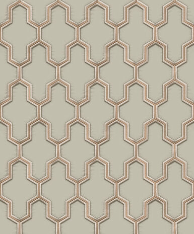Dutch Wallcoverings Wall Fabric geometric green WF121023 Behang