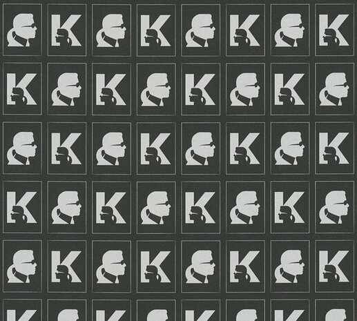 AS Creation Karl Lagerfeld Kameo 37842-3 - 378423 - Zwart / Wit Behang