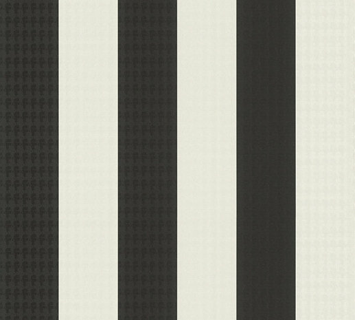 AS Creation Karl Lagerfeld Stripes 37849-2 - 378492 - Zwart / Wit Behang