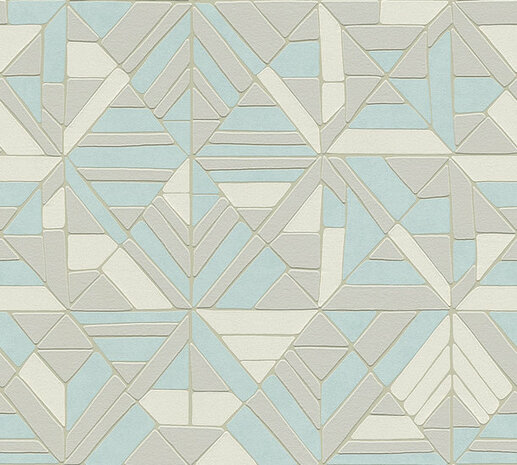 AS Creation Pop Style 37481-3 - 374813 - Blauw / Zilver Behang