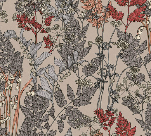 AS Creation AP Floral Impression 37751-2 - 377512 - Beige / Grijs Behang