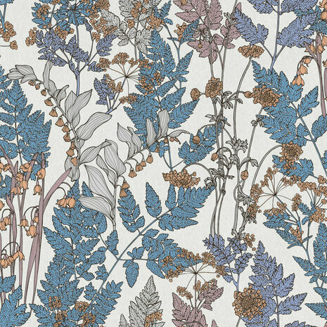 AS Creation AP Floral Impression 37751-7 - 377517 - Blauw / Creme Behang