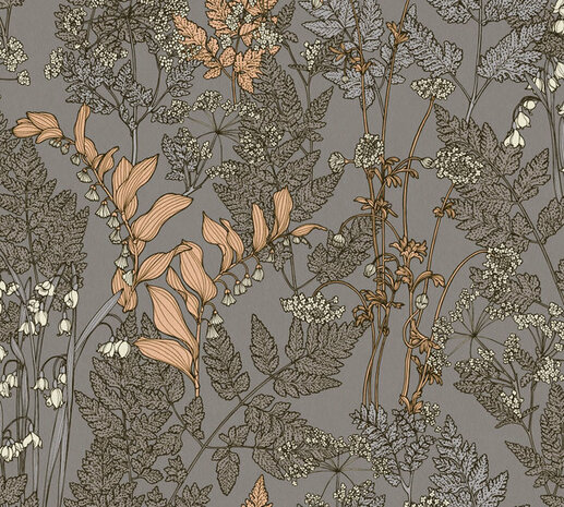 AS Creation AP Floral Impression 37751-9 - 377519 - Grijs / Beige Behang