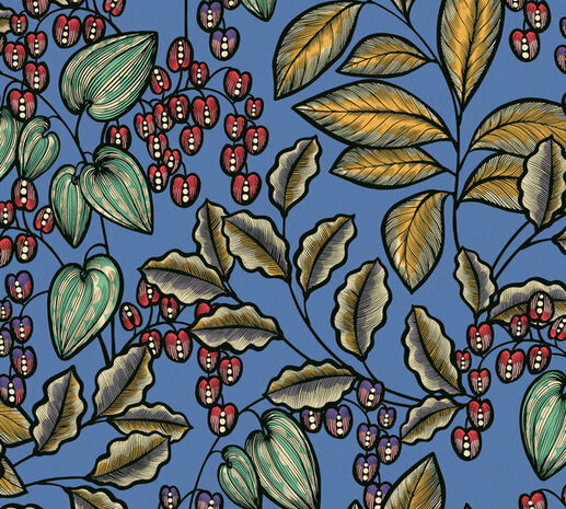 AS Creation AP Floral Impression 37754-1 - 377541 - Blauw / Geel Behang