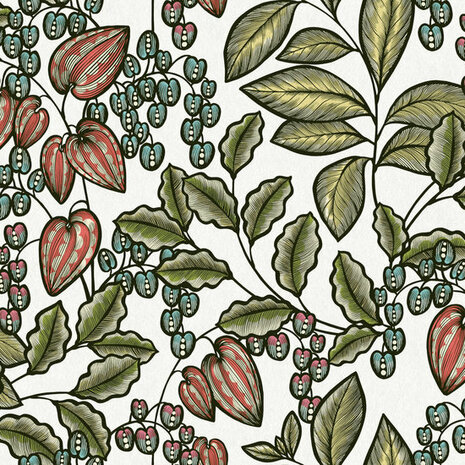 AS Creation AP Floral Impression 37754-5 - 377545 - Multicolour / Groen Behang
