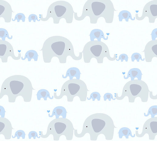 AS Creation Little Love 38113-1 - 381131 - Wit / Blauw Behang