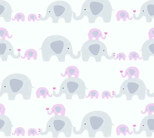 AS Creation Little Love 38113-2 - 381132 - Wit / Roze Behang