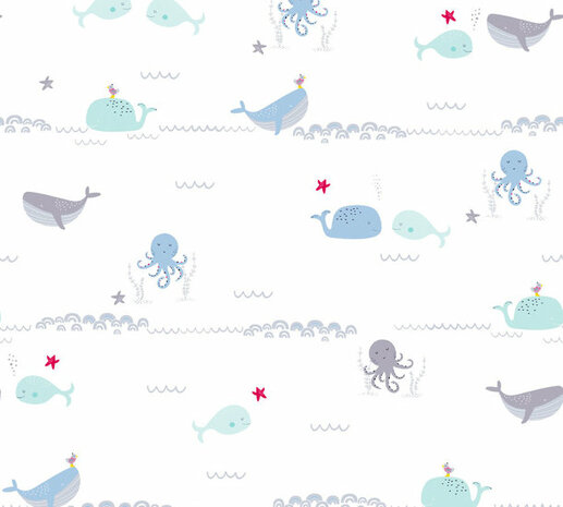 AS Creation Little Love 38130-1 - 381301 - Blauw / Grijs Behang