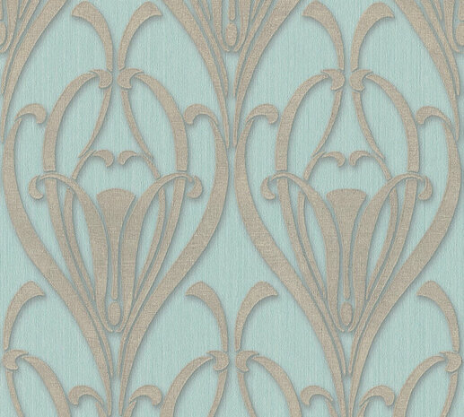 AS Creation Mata Hari 38091-2 - 380912 - Blauw / Groen / Bruin Behang