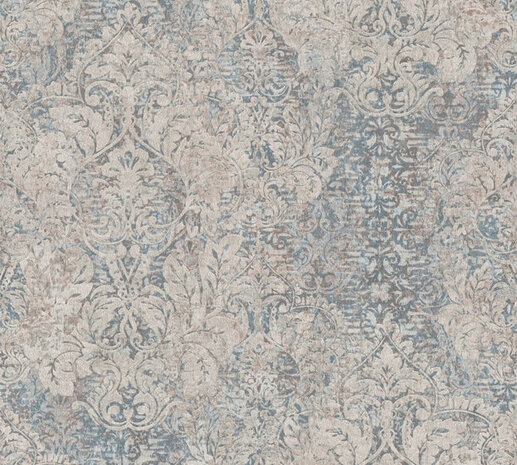 AS Creation Mata Hari 38093-1 - 380931 - Beige / Blauw Behang