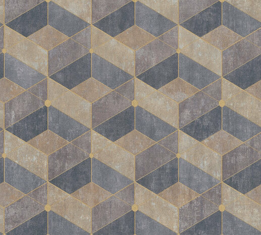 AS Creation Titanium 3 38202-2 - 382022 - Beige / Goud Behang