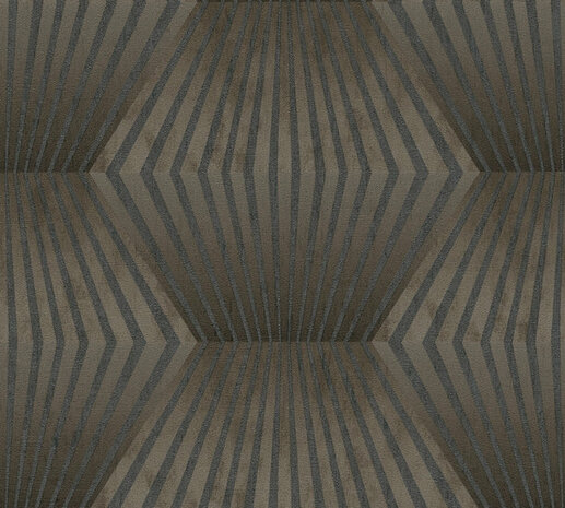 AS Creation Titanium 3 38204-2 - 382042 - Zwart / Bruin Behang