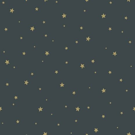Esta Home Forest Friends Blauw Goud 139261 - Goud - Blauw Behang