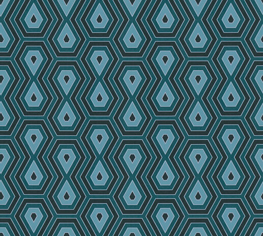 AS Creation AP Jungle Chic 37707-2 - 377072 Blauw / Zwart Behang