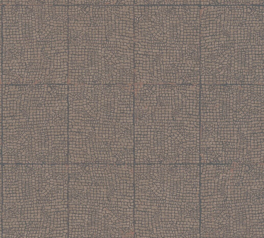 AS Creation Desert Lodge 38526-4 - 385264 Bruin Geometrisch / Grijs Behang