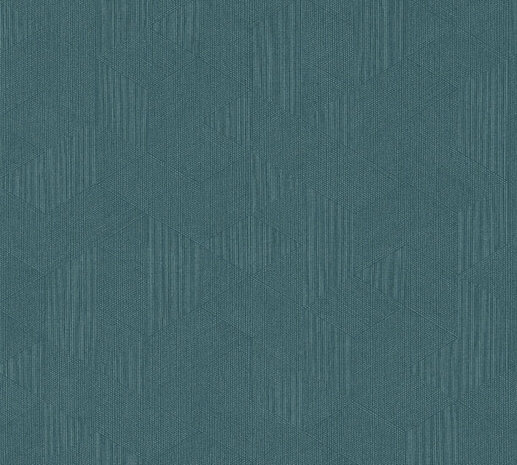 AS Creation Villa 37561-4 - 375614 Blauw Geometrisch / Groen Behang