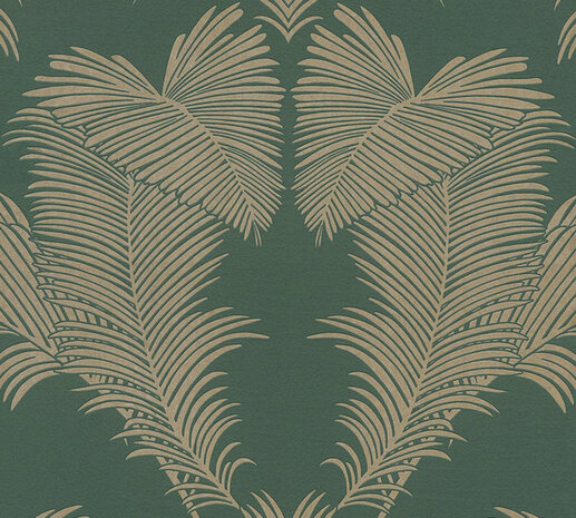 AS Creation Trendwall 2 - 37959-5 - 379595 Groen Palmblad / Goud Behang