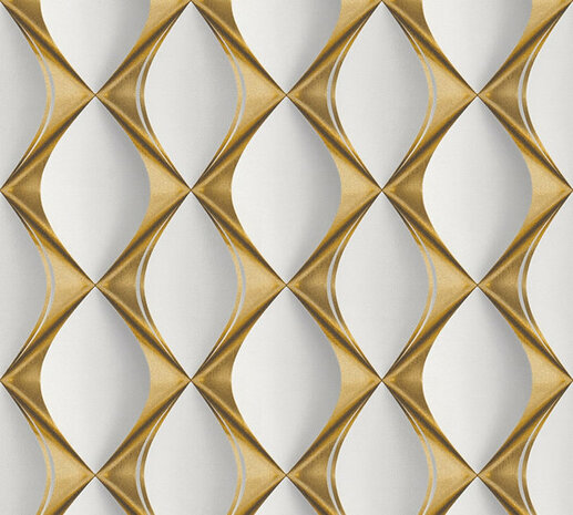 AS Creation My Home My Spa 38691-1 - 386911 Goud / Wit Behang