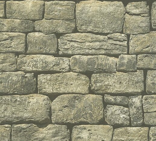 AS Creation Wood & Stone 30722-1 - Bruin / Grijs Behang