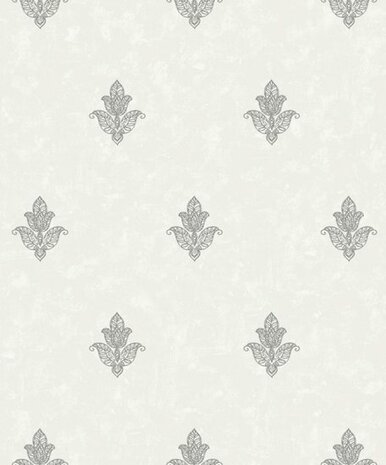 Noordwand Emporium 7012 Metallic - Wit Behang