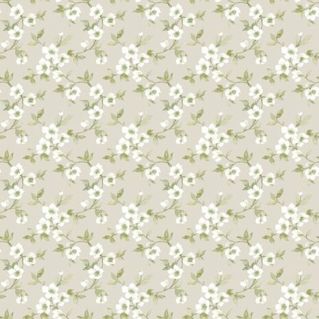 Noordwand Secret Garden G78488 Grijs - Beige - Groen Behang