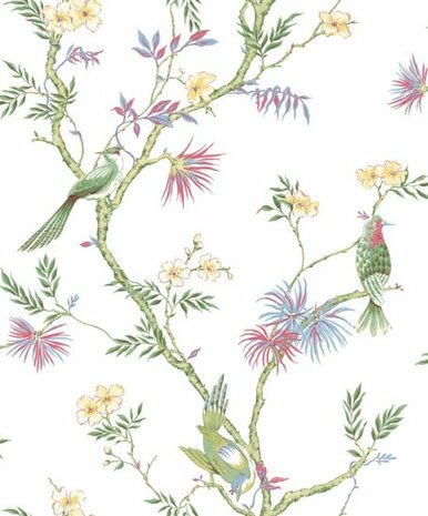 Noordwand Secret Garden G78490 Groen - Rood - Multi Behang