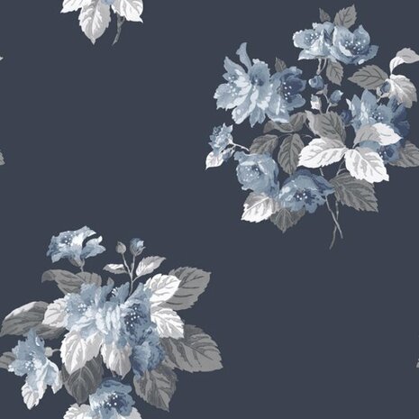 Noordwand Secret Garden G78498 Blauw - Grijs Behang