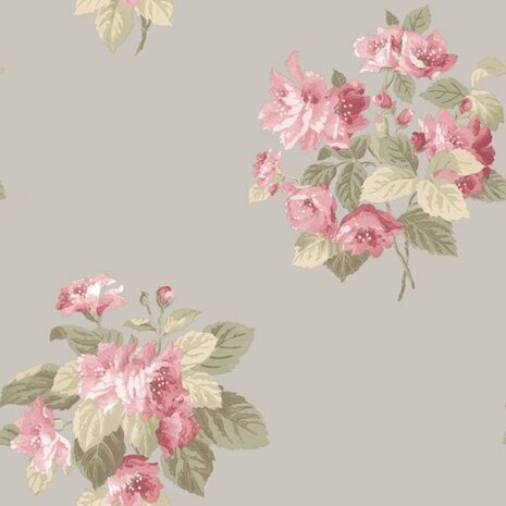 Noordwand Secret Garden G78501 Bruin - Grijs - Groen - Roze Behang