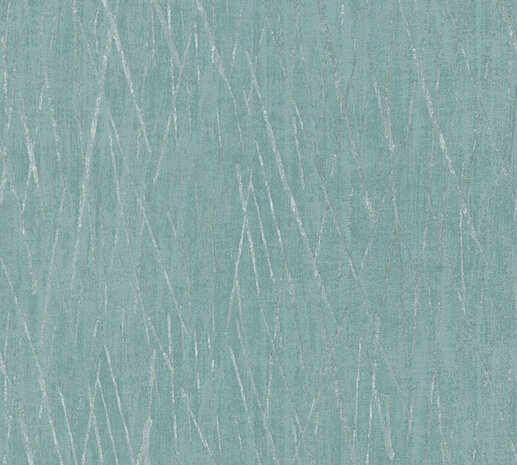 AS Creation #Hygge 38598-3 - 385983 Metallic Landhuis - Blauw / Zilver Behang