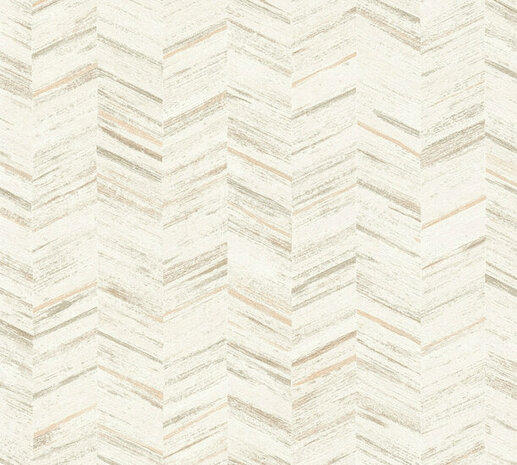AS Creation Geo Effect 38309-6 - 383096 - Creme / Wit Behang