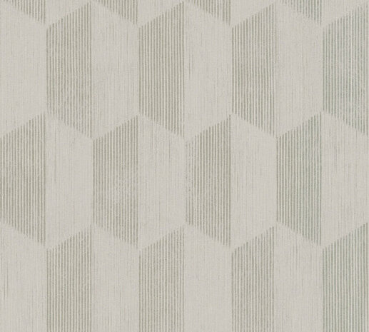 AS Creation Geo Effect 38592-2 - 385922 - Beige / Zilver Behang