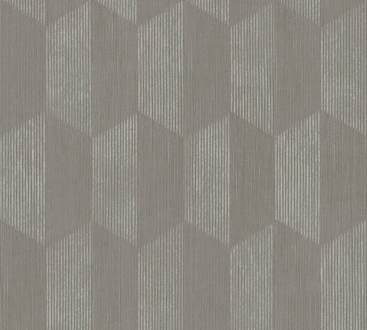 AS Creation Geo Effect 38592-3 - 385923 - Grijs / Zilver Behang