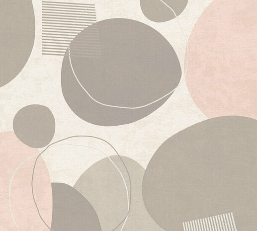 AS Creation Geo Effect 38595-2 - 385952 - Beige / Grijs Behang