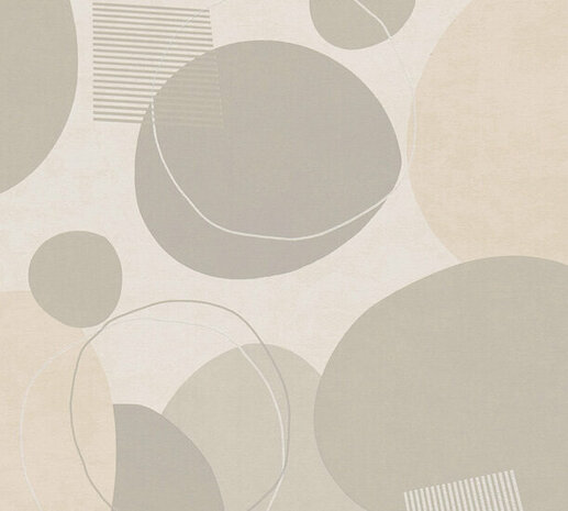 AS Creation Geo Effect 38595-4 - 385954 - Grijs / Wit Behang