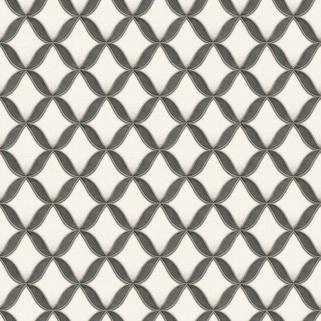 Dutch Wallcoverings Fabric Touch FT221224 Wit-zwart Behang