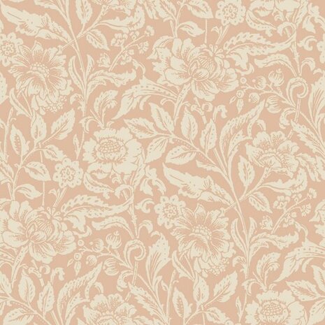 Esta Home Vintage Flowers terracotta - roze 139427 - Terracotta - Roze Behang