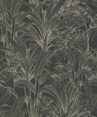Dutch Wallcoverings Asperia A51403 zwart - zilver Behang