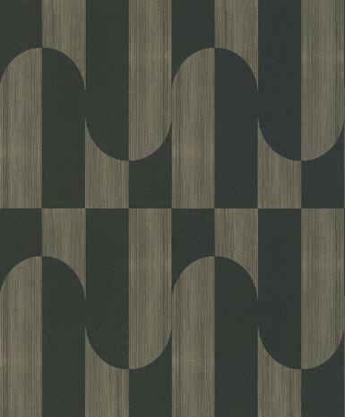 Dutch Wallcoverings Asperia A55702 zwart - goud Behang
