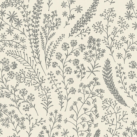 Dutch Wallcoverings Asperia A58701 wit - zwart Behang