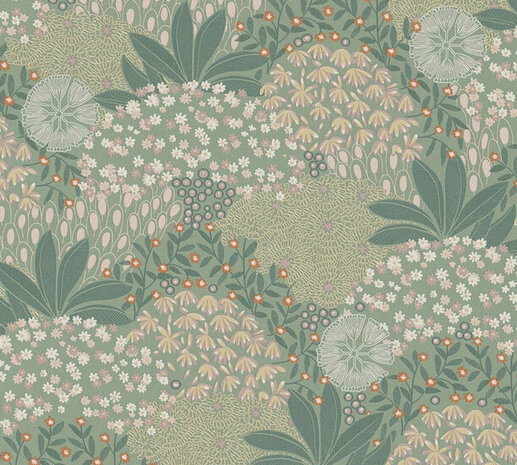 AS Creation Nara 38740-1 - 387401 Groen / Geel Behang