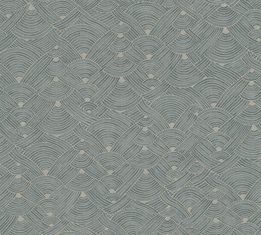 AS Creation Nara 38742-1 - 387421 Blauw / Beige Behang