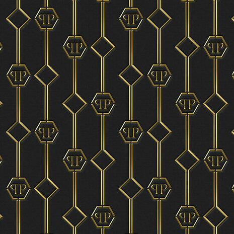 Dutch Wall Decor Philipp Plein Z8093 Zwart / Goud Behang