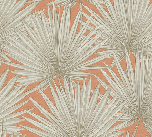 AS Creation Antigua 39090-3 - 390903 Oranje / Grijs beige Behang