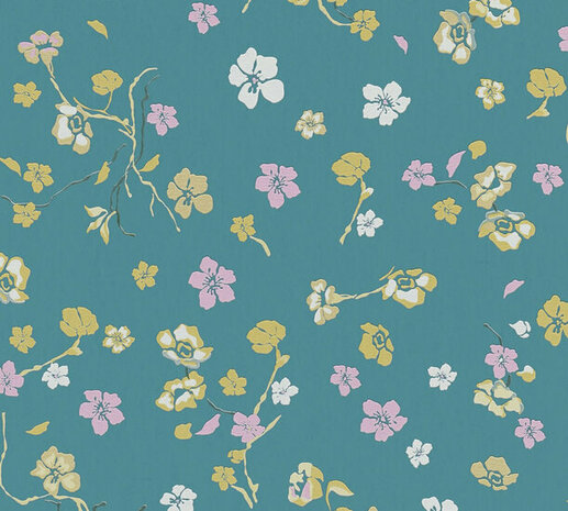 AS Creation House of Turnowsky 38907-2 - 389072 Blauw / Groen / Geel Behang