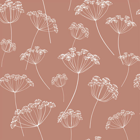 Esta Home Vintage Flowers oranje - terracotta 139320 - Terracotta - Oranje Behang