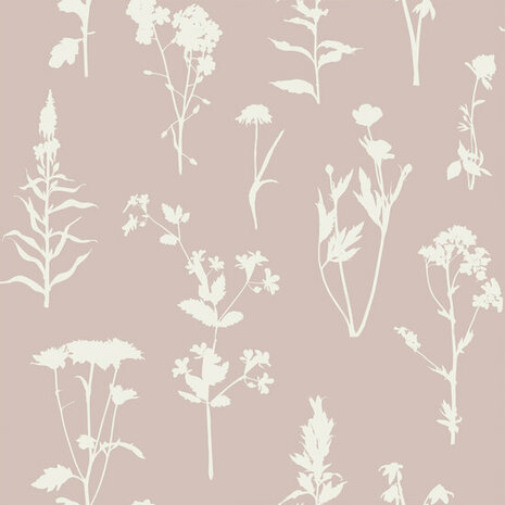 Esta Home Vintage Flowers roze 139393 - Roze Behang