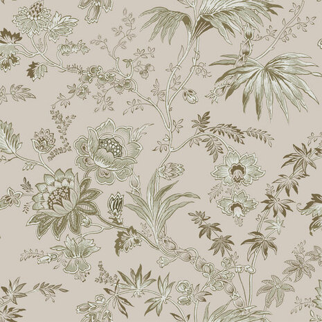 Esta Home Vintage Flowers roze - beige 139401 - Roze - Beige Behang
