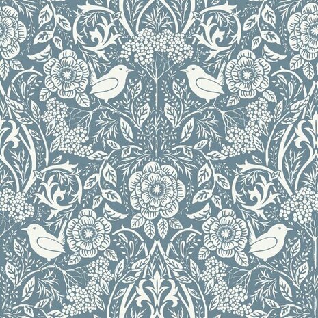 Esta Home Vintage Flowers blauw 139477 - Blauw Behang